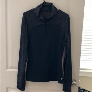Under armor snake accent black quarter zipper